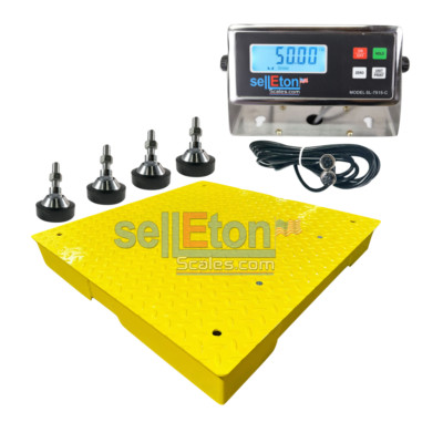 SellEton SL-700 2'x2' Floor scale 24'' x 24'' pallet scale 1000 lbs Yellow Color