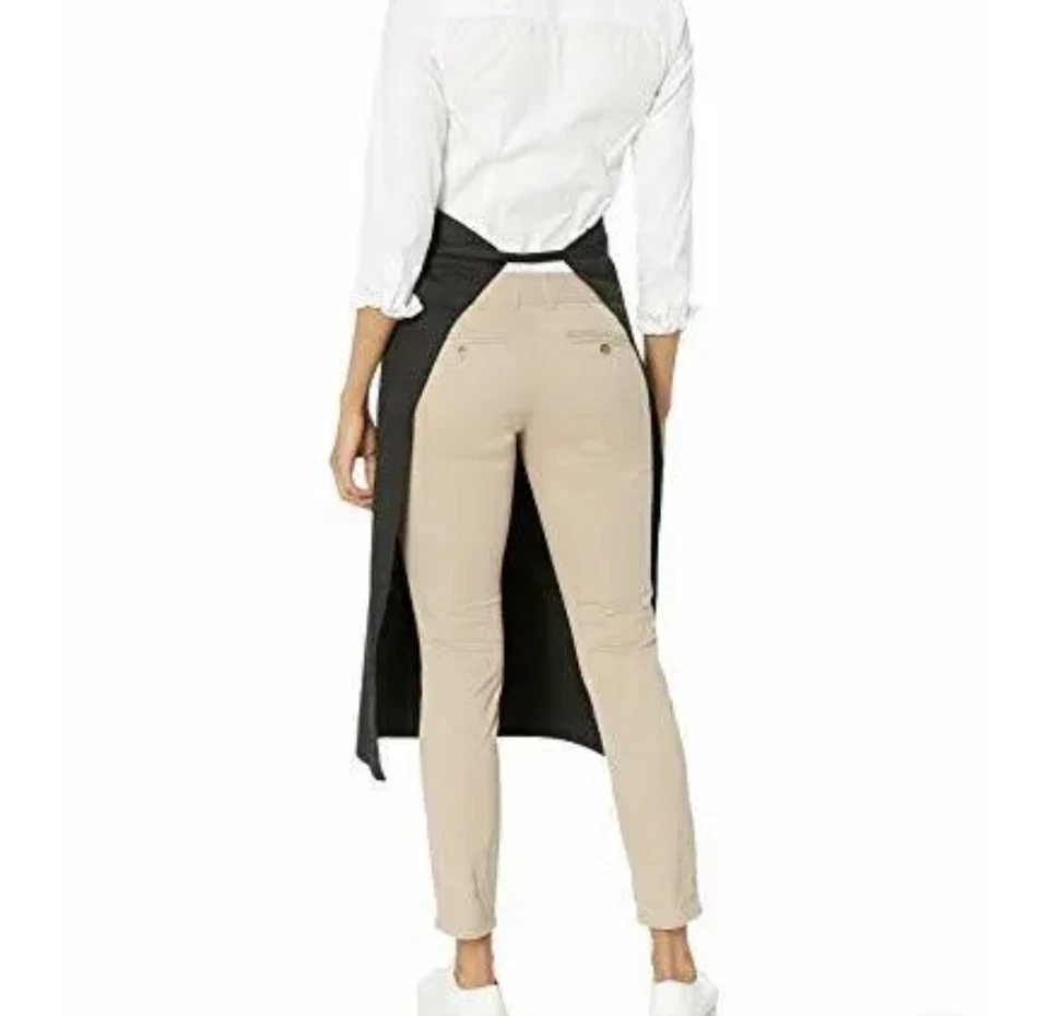 NEW Bistro Aprons Lot Of 12 Black Uncommon Threads Unisex 2 Pocket One Size - Image 2 of 3