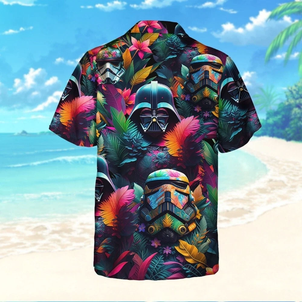 Star Wars Colorful Tropical Darth Vader Stormtrooper Hawaii Shirt