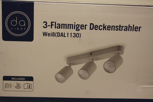 Deckenstrahler Spotleuchte Deckenlampe Wohnzimmer Flur Schwenkbar,3Flammig, GU10-image
