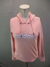 ADIDAS SIZE S WOMEN PINK ACTIVE LONG SLEEVE COTTON SPORT PULLOVER HOODIE BL888