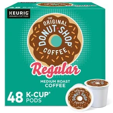 Original Donut Shop Regular Medium Roast Coffee K Cup Pods 48 Count Pods