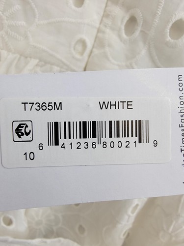 London Times Scoop Neck A-line Sash Tie Summer Dress Women's 10 White Back Zip - Picture 16 of 16