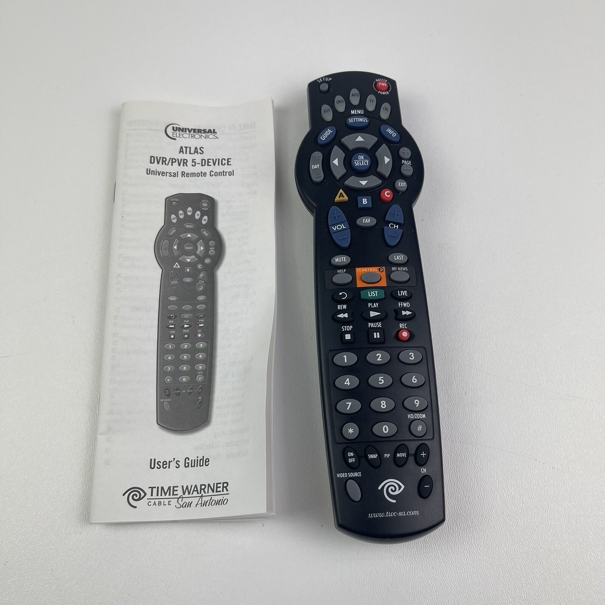 TIME WARNER Cable TV Remote Control URC-1055BC0 Universal
