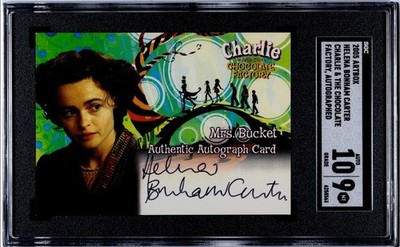 2005 Charlie & The Chocolate Factory Helena Bonham Carter SGC 9 Auto Grade 10