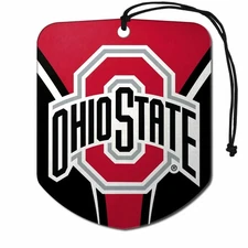 Fanmats 61626 Ohio State Buckeyes Hanging Car Air Freshener 2PK Midnight Ice Sce