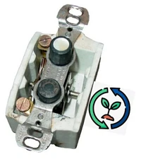 Antique Push Button Pearl Light Switch Fix Perkins ON/OFF Throw 5A 10A Old USA