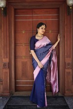 SARI INDIAN PAKISTANI WEDDING SAREE BLOUSE NEW DESIGNER BOLLYWOOD PARTY WEAR