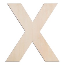 12 Inch Large Wooden Letter X 1/4 inch Thick Big Wood Letter for Wall Decor