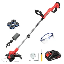 Cordless String Trimmer, Electric Weed Wacker, Weed Eater Battery Powered, 20...