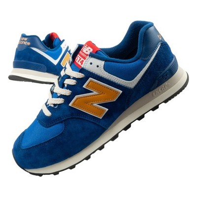 New Balance Medium Moyen Herren Sneaker Retro Ledersneaker Freizeitschuhe Blau