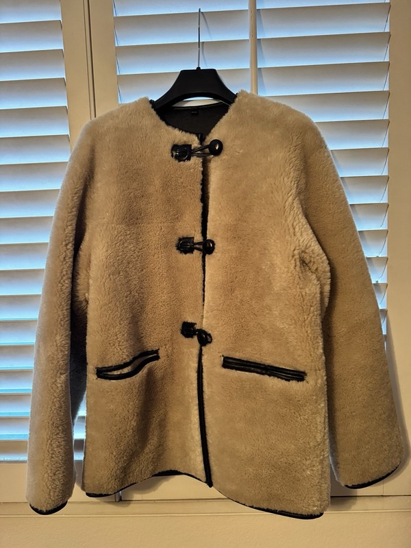 mango Faux Fur Coat Jacket Lapels  XS 
