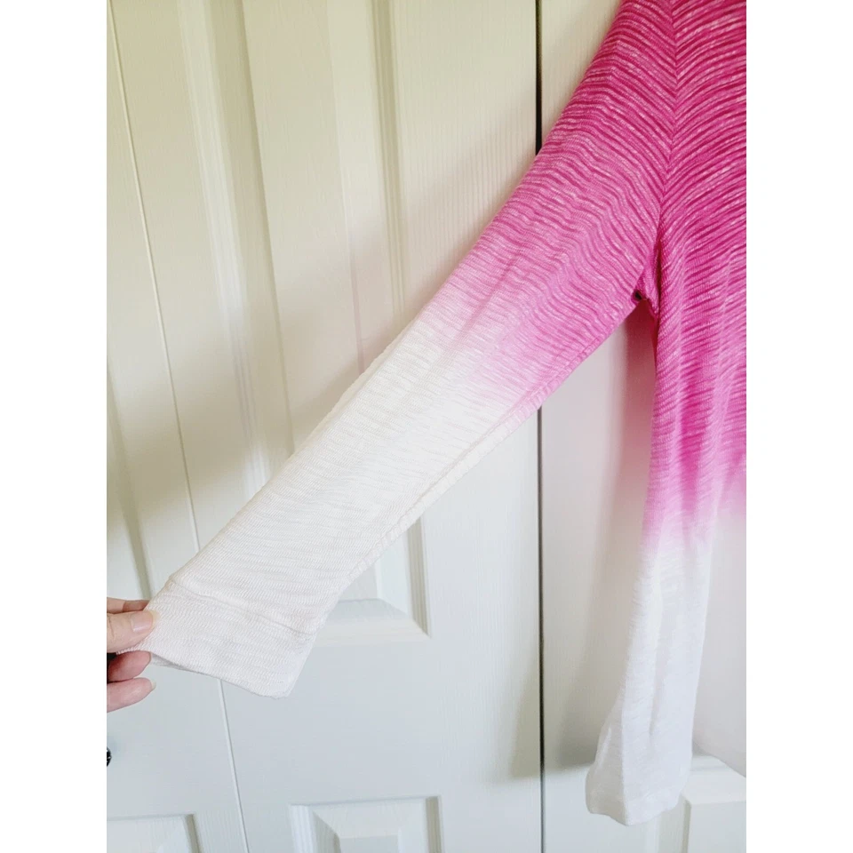 Camisa Top Para Mujer Z by Zobha XL Rosa Blanca Tejida Delantera ~ Corte Espalda Nueva con Etiquetas Precio por venta sugerido por el fabricante 88 USD Foto 4 de 4