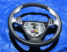 2003-2011 Saab 9-3 Aero Vector OEM Genuine Black Silver Leather Steering Wheel!