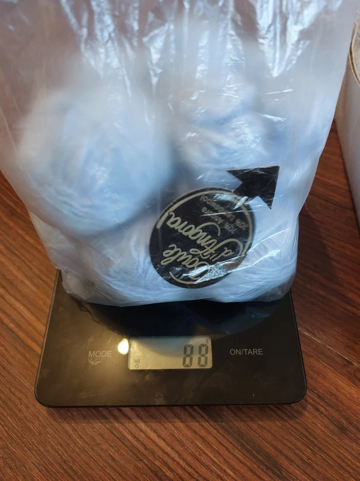 200g / 10x 70% Angora La Boule de neige Sylvia Teichert Wolle blau selten - Bild 3 von 4