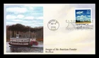 DR JIM STAMPS US COVER CLOUDSCAPES FDC RIVERBOAT IMAGES OF AMERICAN FRONTIER