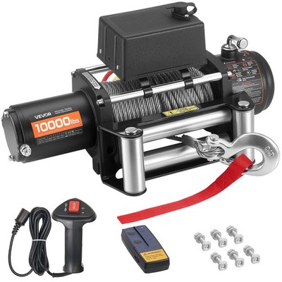 VEVOR Electric Winch 10000 lbs 12V Truck Winch with 65 ft Steel Rope Waterproof