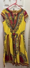 Ghanaian Dashiki Yellow Dress