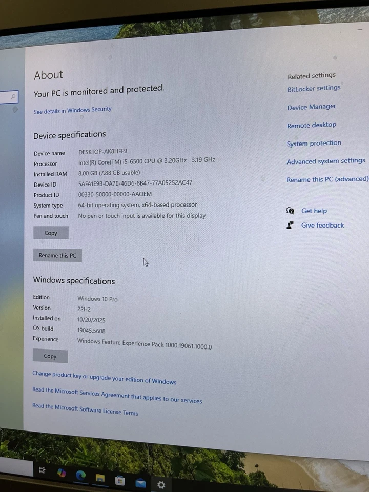 HP ProOne 600 G2 21.5" AIO Desktop | Intel i3-6100 | 8GB | 512GB SSD |Win 11 pr - Image 3 of 4