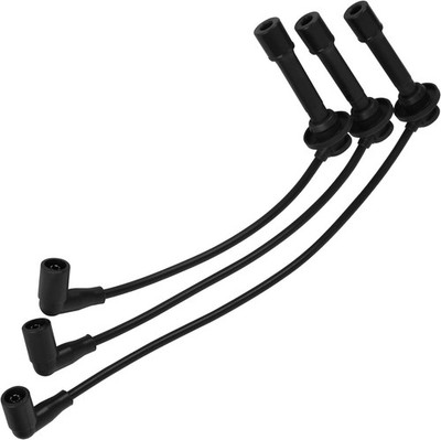 HYR 7mm silicone Spark Plug Wire Set 3PCS for John Deere 825i S4 Gator, Black 