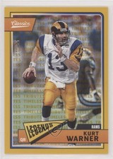 2018 Panini Classics Legends Timeless Tributes Gold 55/99 Kurt Warner HOF 9o3
