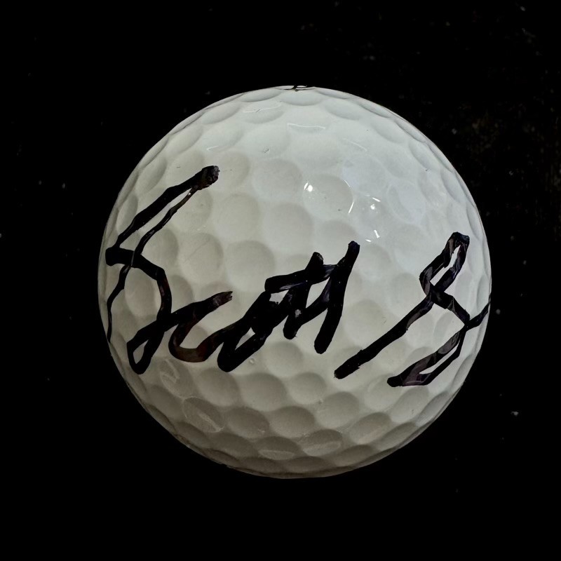 SCOTTIE SCHEFFLER SIGNED AUTOGRAPH GOLF BALL MASTERS PSA