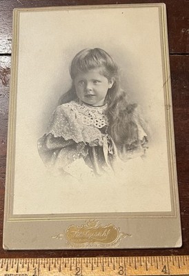 Cabinet Photo, Irene Brichki,  with Long Hair Lace Collar, Oysahl, Minneapolis