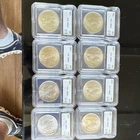 ICG MS63 Peace Dollar Lot 1922 & 1923 Uncirculated US $1 Silver Coins Collection