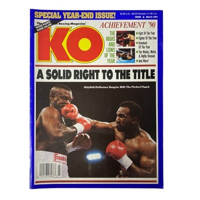 KO Boxing Magazine March 1991 Buster Douglas vs. Evander Holyfield No Label