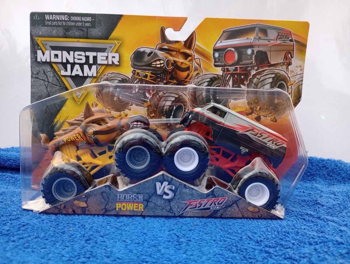 Monster Jam 🐎HORSE POWER🐎Vs🚍 FASTRO VAN 🚍2 pack •1:64 •Series