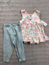 Just One You by Carter's Outfit Toddler Girls 18 Months Peplum Floral 2 Piece