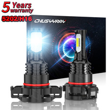 Pair 50W Fog Lights For Chevy Tahoe 2007-2015 6000K White 5202 LED Bulbs Lamp