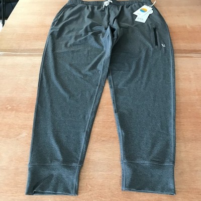 Vuori Sunday Performance Jogger Pants Men XXL Gray Pull On Zip Pocket Athleisure