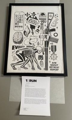 Mike Giant Evolution Art Print Signed Professionally Framed X/100 LOP