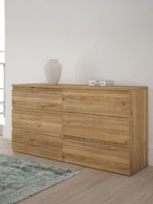 Lisson 6 Drawer Chest New Oak | Handle-Free| Minimalist | Country Cottage Style