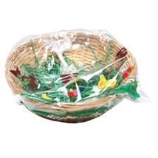 Bambuskorb mit 15g Ostergras Osterkorb 19cm B...