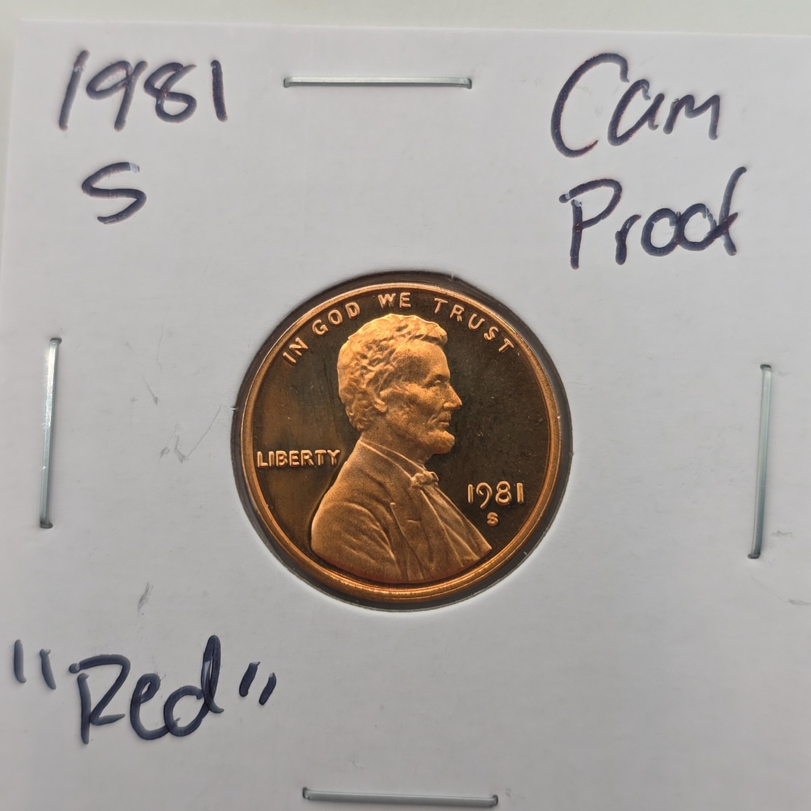 1981-S Lincoln Head Memorial Cent Penny Cameo PROOF (BU) (Red)