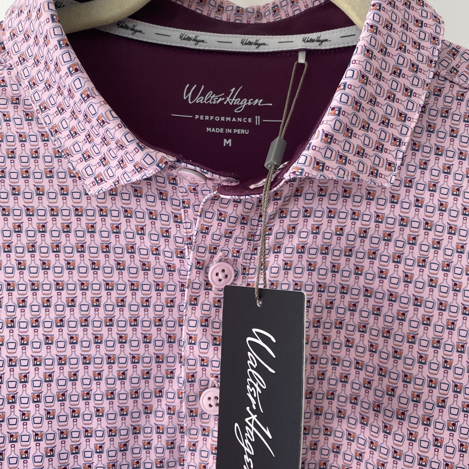 NWT Walter Hagen Men’s Polo Performance Golf  Shirt  Size M