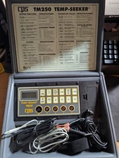 CPS TM250 Temp Seeker Thermo-Psychrometer Original Case Probes Chart 64A
