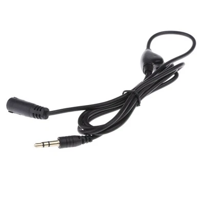 Câble d'extension audio pour écouteur stéréo 3,5 mm M/F 1M avec contrôle du volume pour MP3 - Photo 1/3
