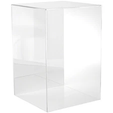 Plymor Clear Acrylic Display Case w/ No Base (Mirror Back), 12" W x 12" D x 18"H