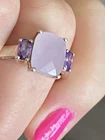 925 Solid Sterling Silver Vintage Avon Ring 3 Stones Size 8 3/4  Design