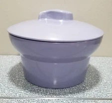 SANTA ANITA WARE California Pottery COVERED Casserole DISH Lidded Bowl PURPLE