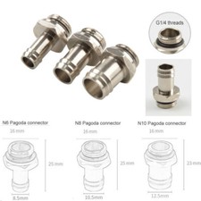 Connector G1/4 Thread Barb Water Cooling Fitting For ID 6mm 8mm 10mm Hose Tube