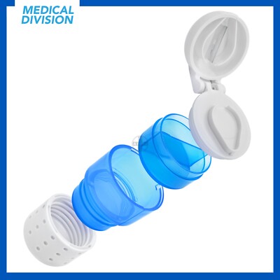 Taglia E Tritapillole Multifunzione - Practico Scomparto Per Medicina Portatile - Foto 12