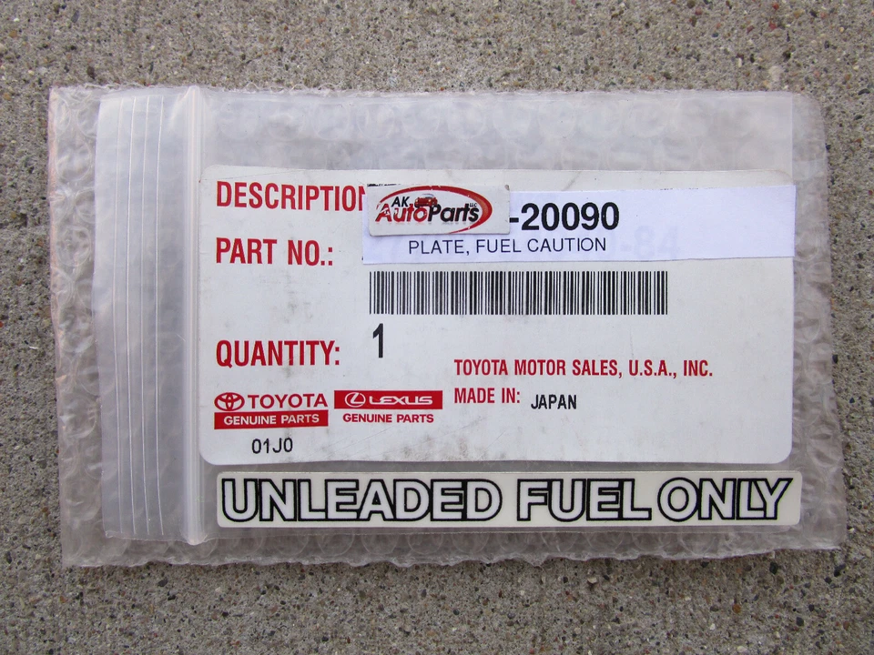 SE ADAPTA A: 81 - 84 TOYOTA STARLET COMBUSTIBLE SIN PLOMO SOLO CALCOMANÍA PEGATINA FABRICANTE DE EQUIPOS ORIGINALES NUEVO Foto 3 de 3