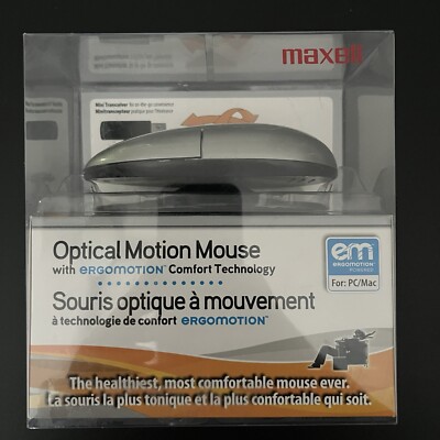 Vintage Maxell Optical Motion Mouse W/Ergomotion Comfort Technology (OPEN BOX)