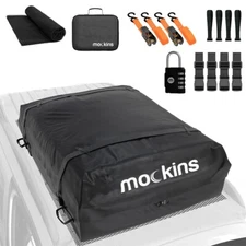 Mockins Waterproof Cargo Roof Bag Set With A Car Roof Mat And 2 Ratchet Straps