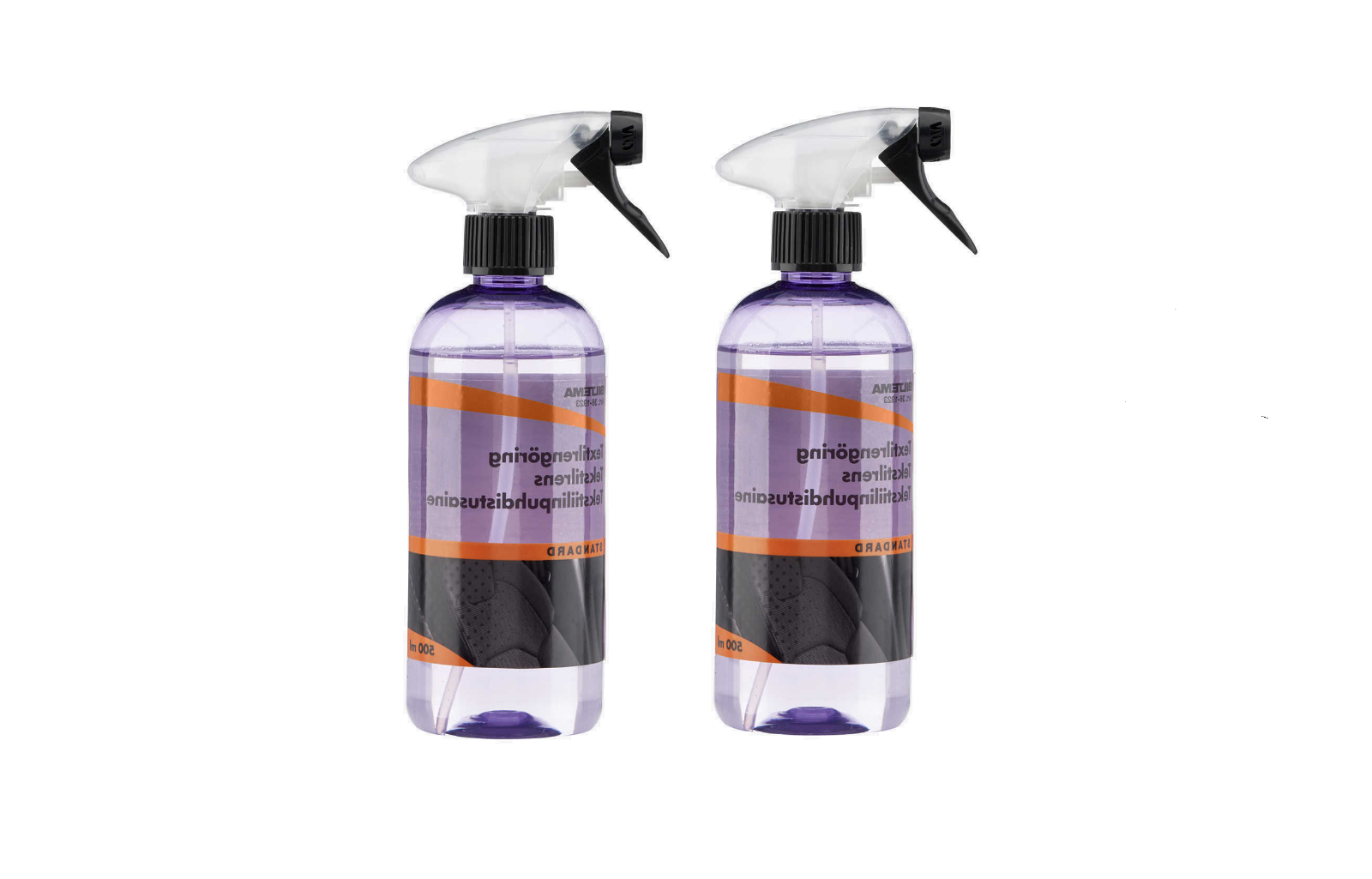 2x 500ml BILTEMA Car Textile Fabric Cleaner Deodoriser Spray Vehicle