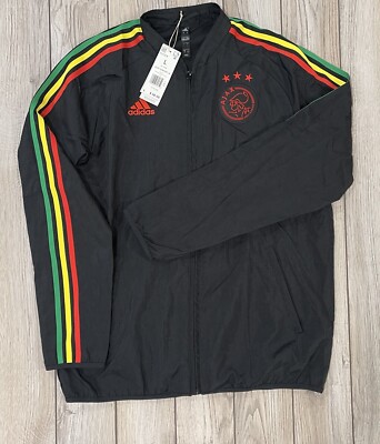 NWT Men's ADIDAS AJAX AMSTERDAM ICONS WOVEN SOCCER JACKET BOB MARLEY RASTA  LARGE | eBay